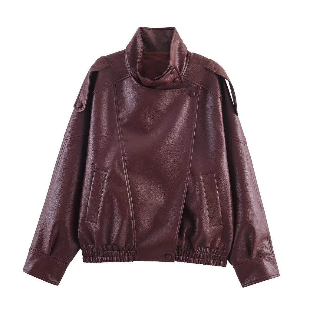 LAUREN - Chaqueta oversize de piel sintética