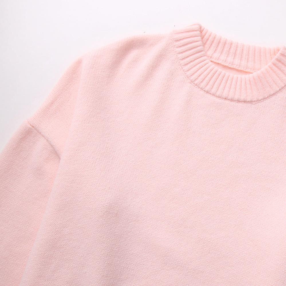 JOAN - Jersey de punto rosa oversized