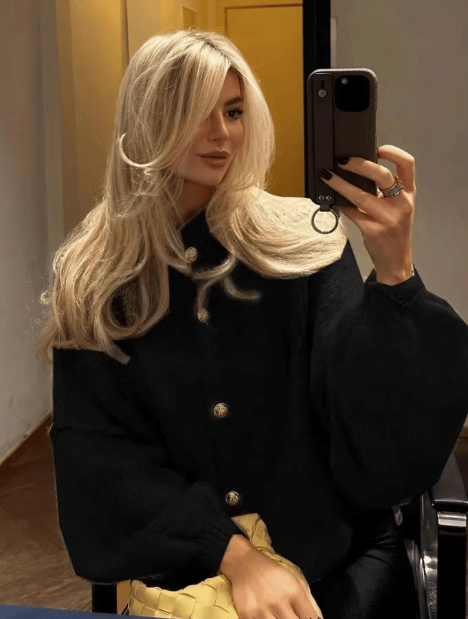 NORA - Cárdigan de punto oversized
