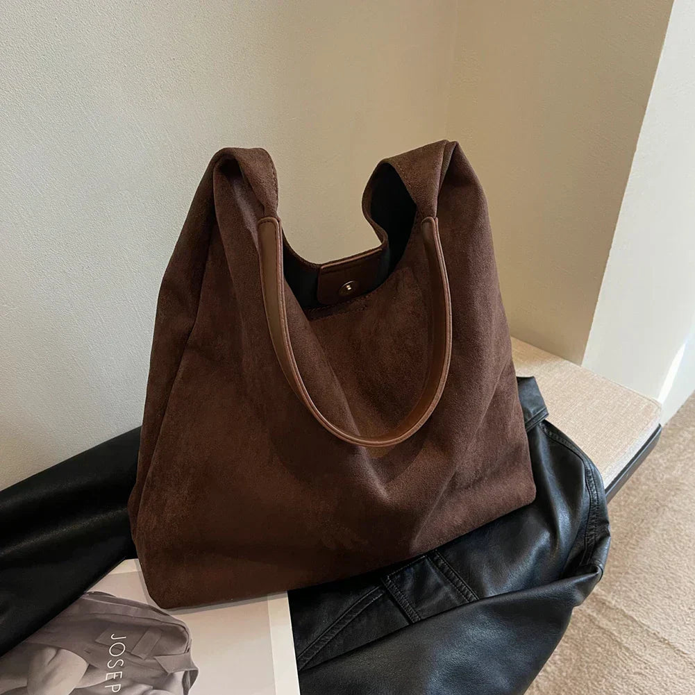 MILLE - Bolso tote de ante