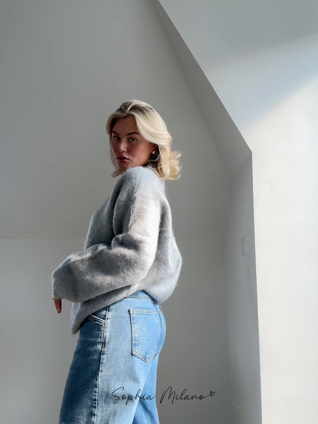 SOPHIA - Jersey mohair de cuello redondo