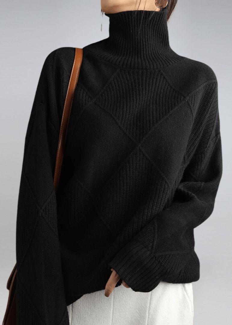 MATHILDA – Jersey de cuello alto de cachemira