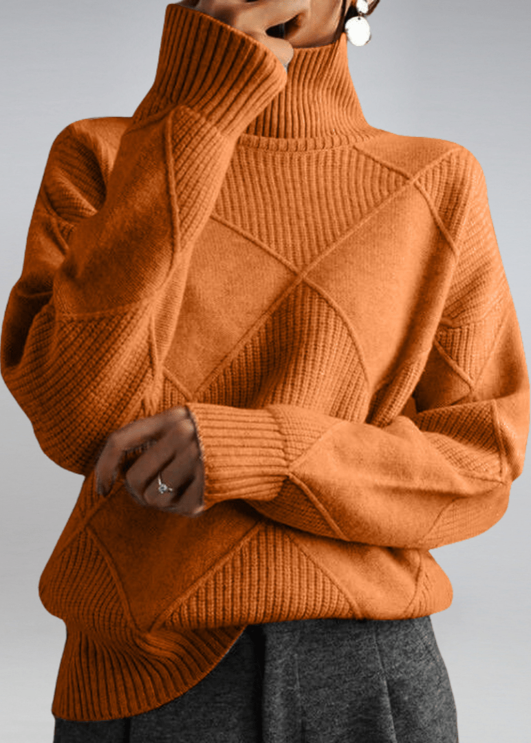 MATHILDA – Jersey de cuello alto de cachemira