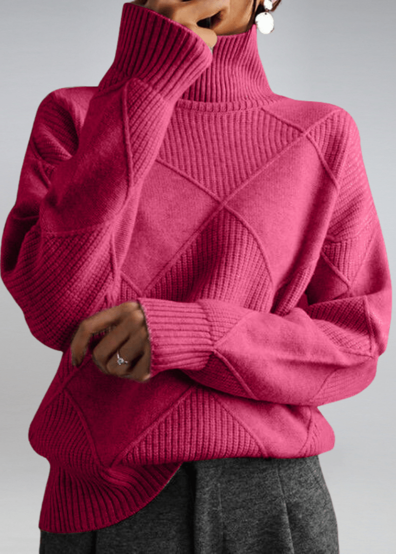 MATHILDA – Jersey de cuello alto de cachemira