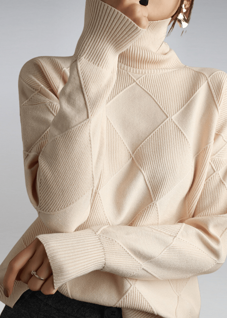 MATHILDA – Jersey de cuello alto de cachemira