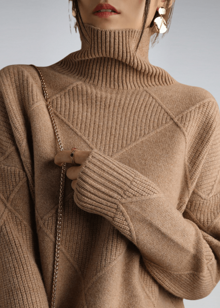 MATHILDA – Jersey de cuello alto de cachemira