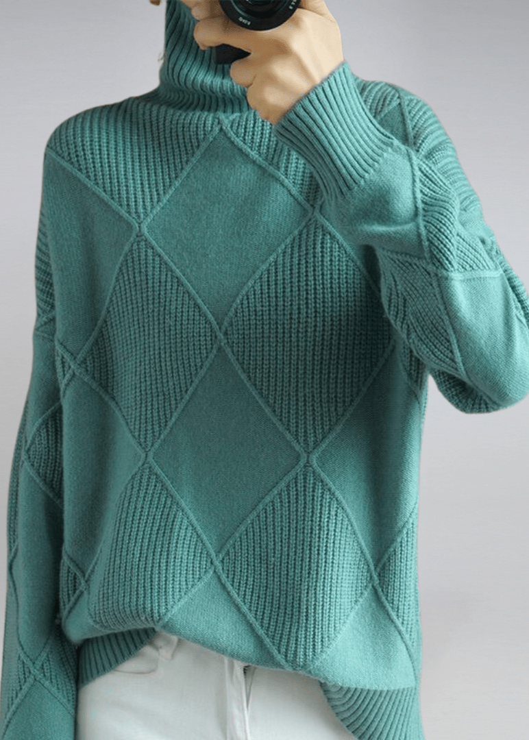 MATHILDA – Jersey de cuello alto de cachemira