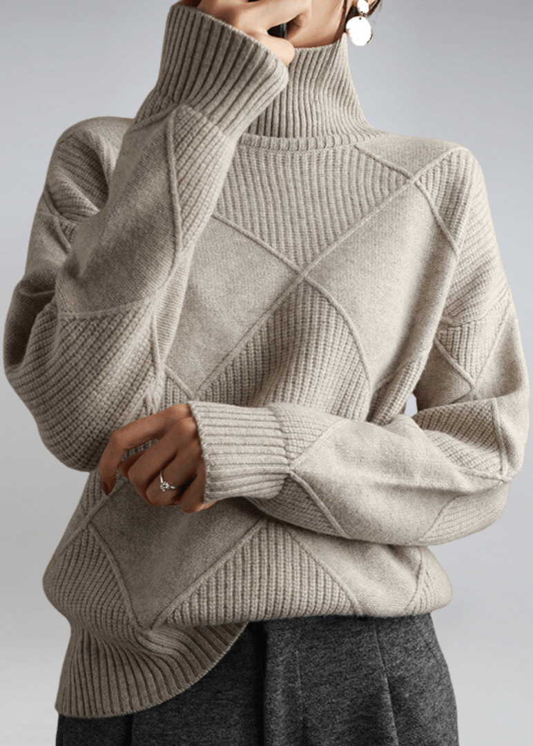 MATHILDA – Jersey de cuello alto de cachemira