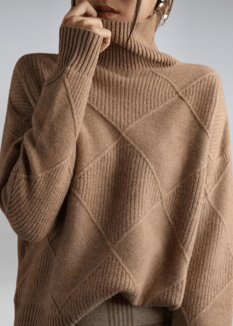 MATHILDA – Jersey de cuello alto de cachemira