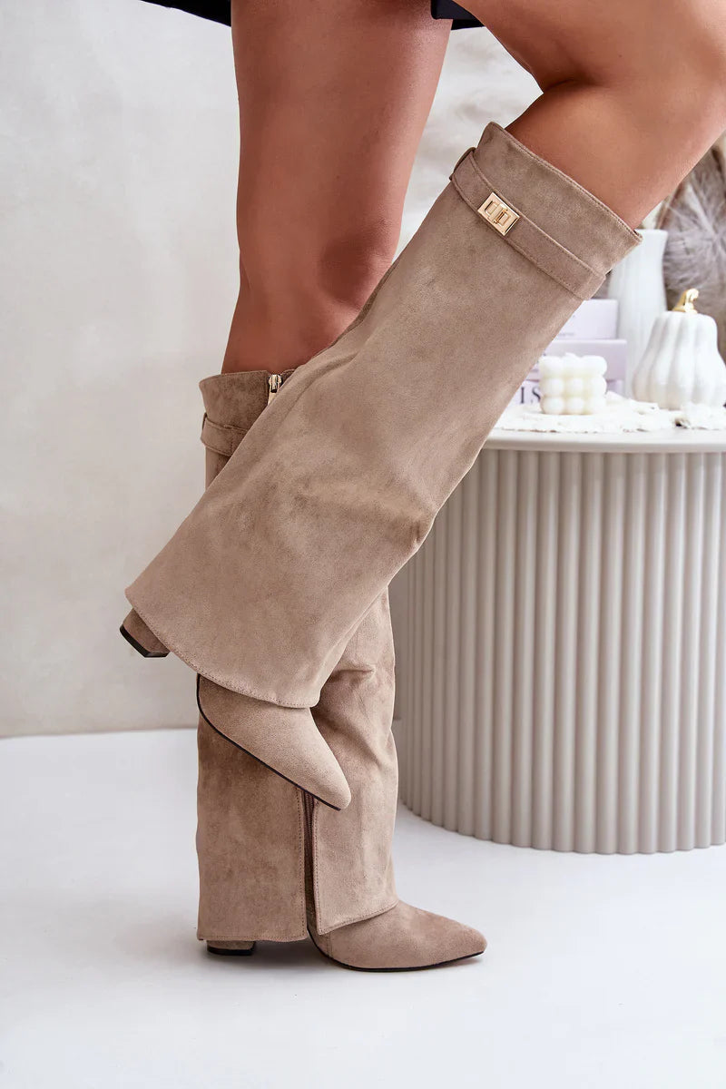 ARIANA – Botas de ante hasta la rodilla