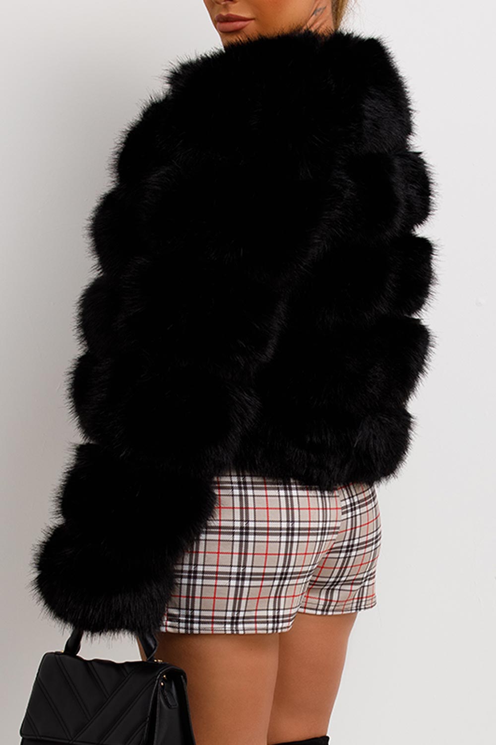 ROSIE - Chaqueta glamourosa de piel sintética