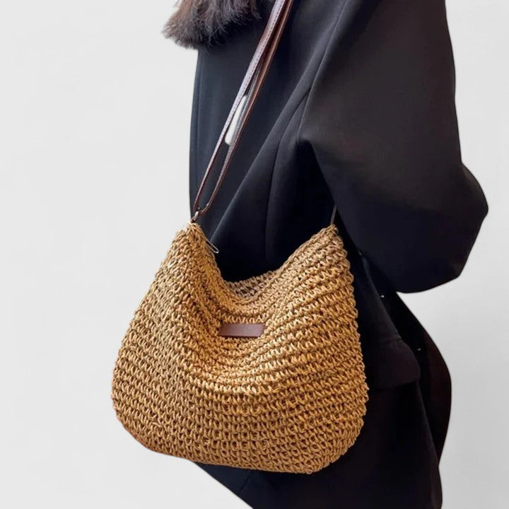 KATHY - Bolso de paja trenzado minimalista