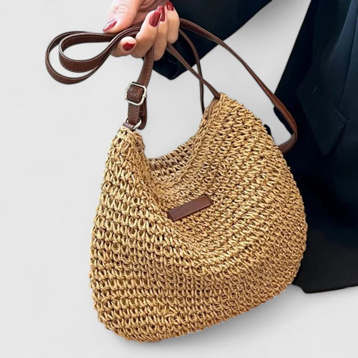 KATHY - Bolso de paja trenzado minimalista