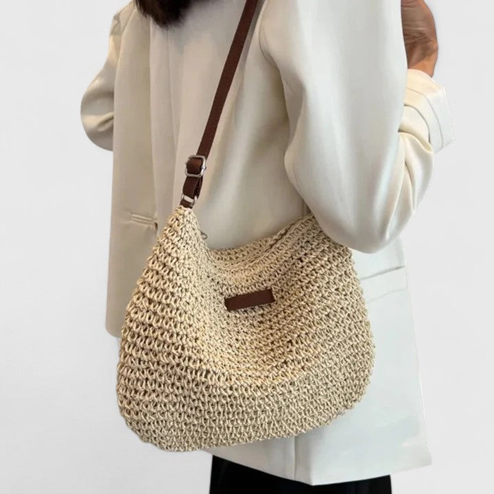 KATHY - Bolso de paja trenzado minimalista