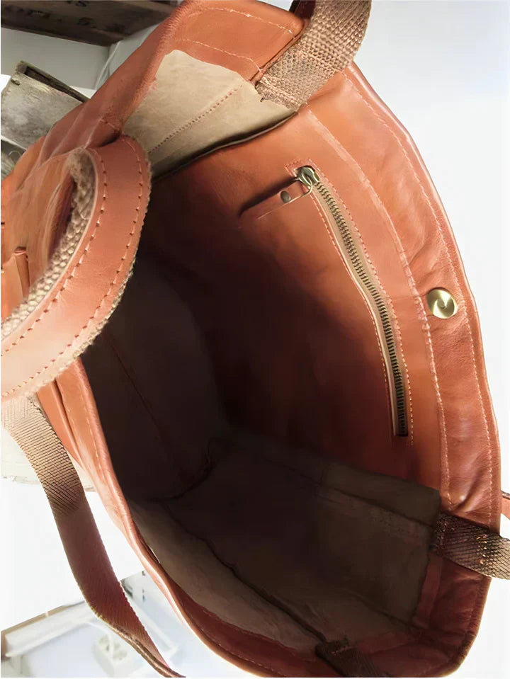THESSALY - Bolso tote clásico de piel