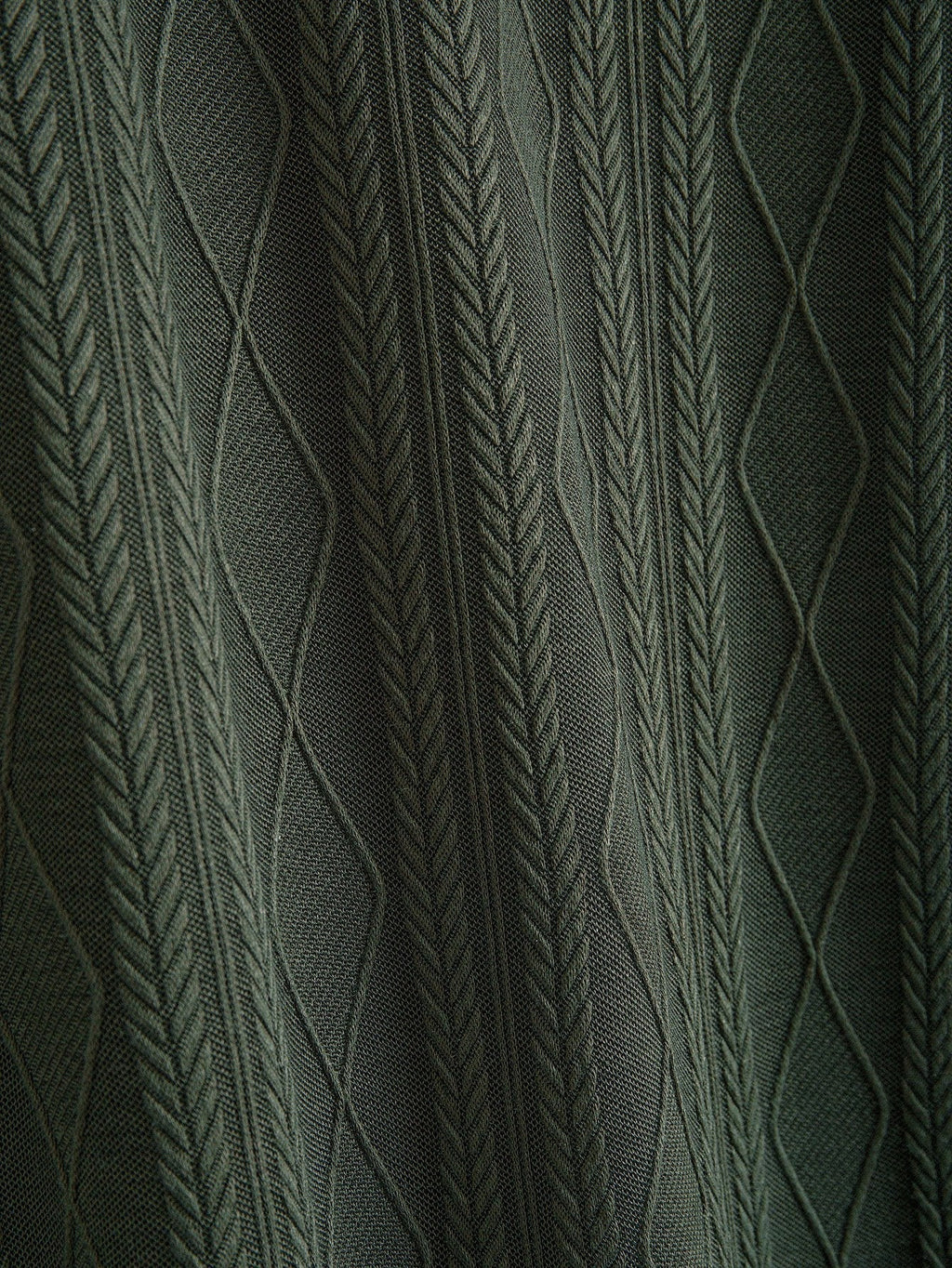 Gebreide Geometrische Ruit Jacquard Polo  Polo jacquard de rombos geométricos de punto