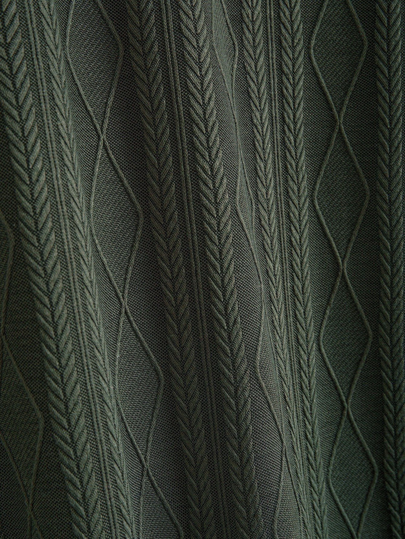 Gebreide Geometrische Ruit Jacquard Polo  Polo jacquard de rombos geométricos de punto