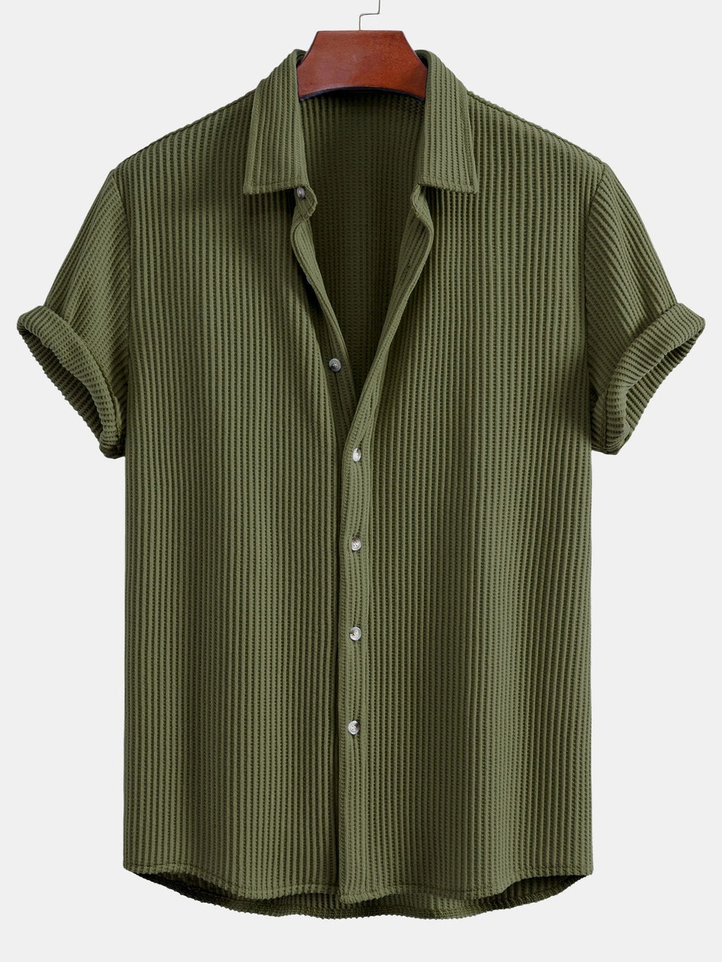 Camisa waffle con botones