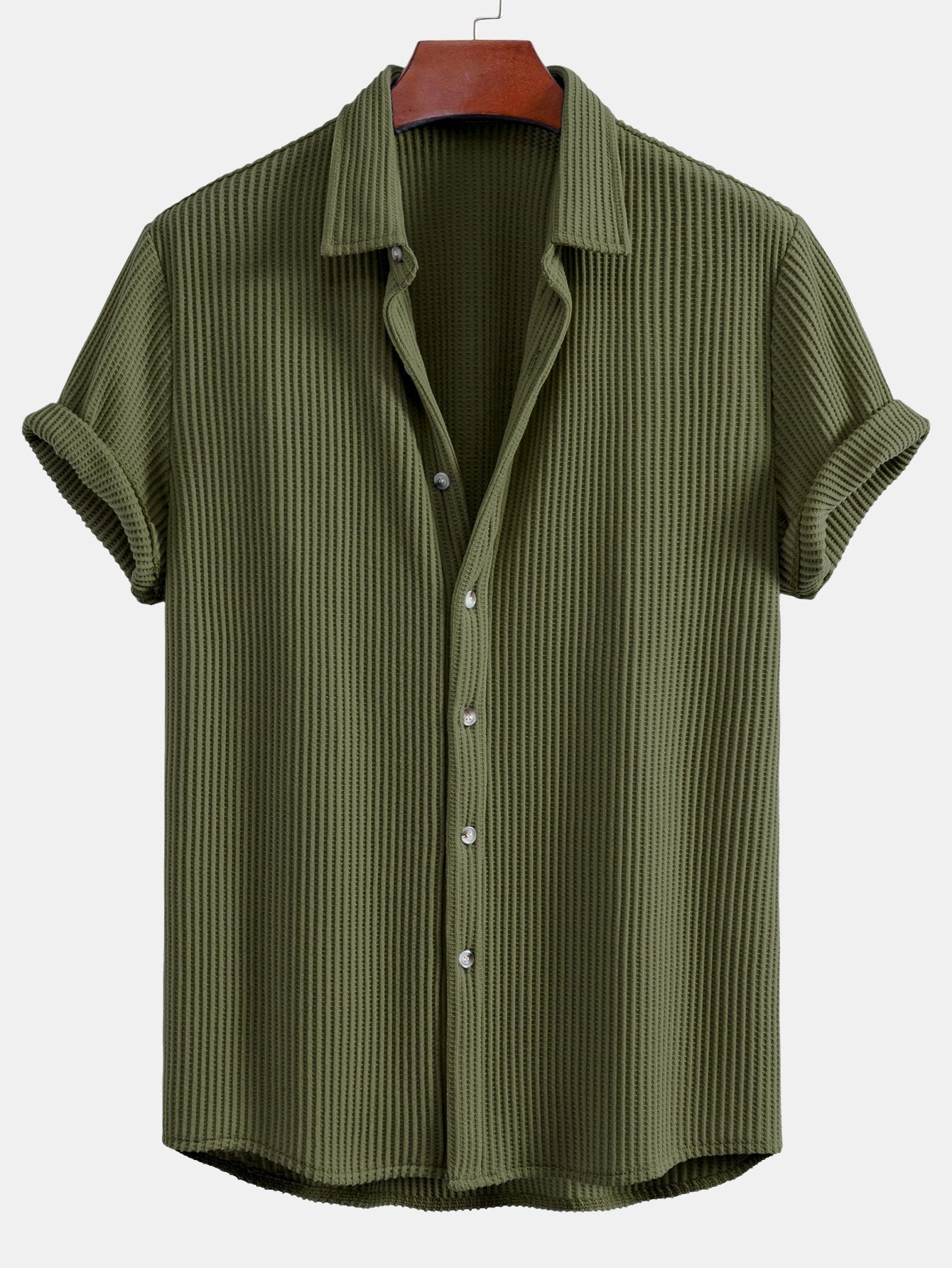 Camisa waffle con botones