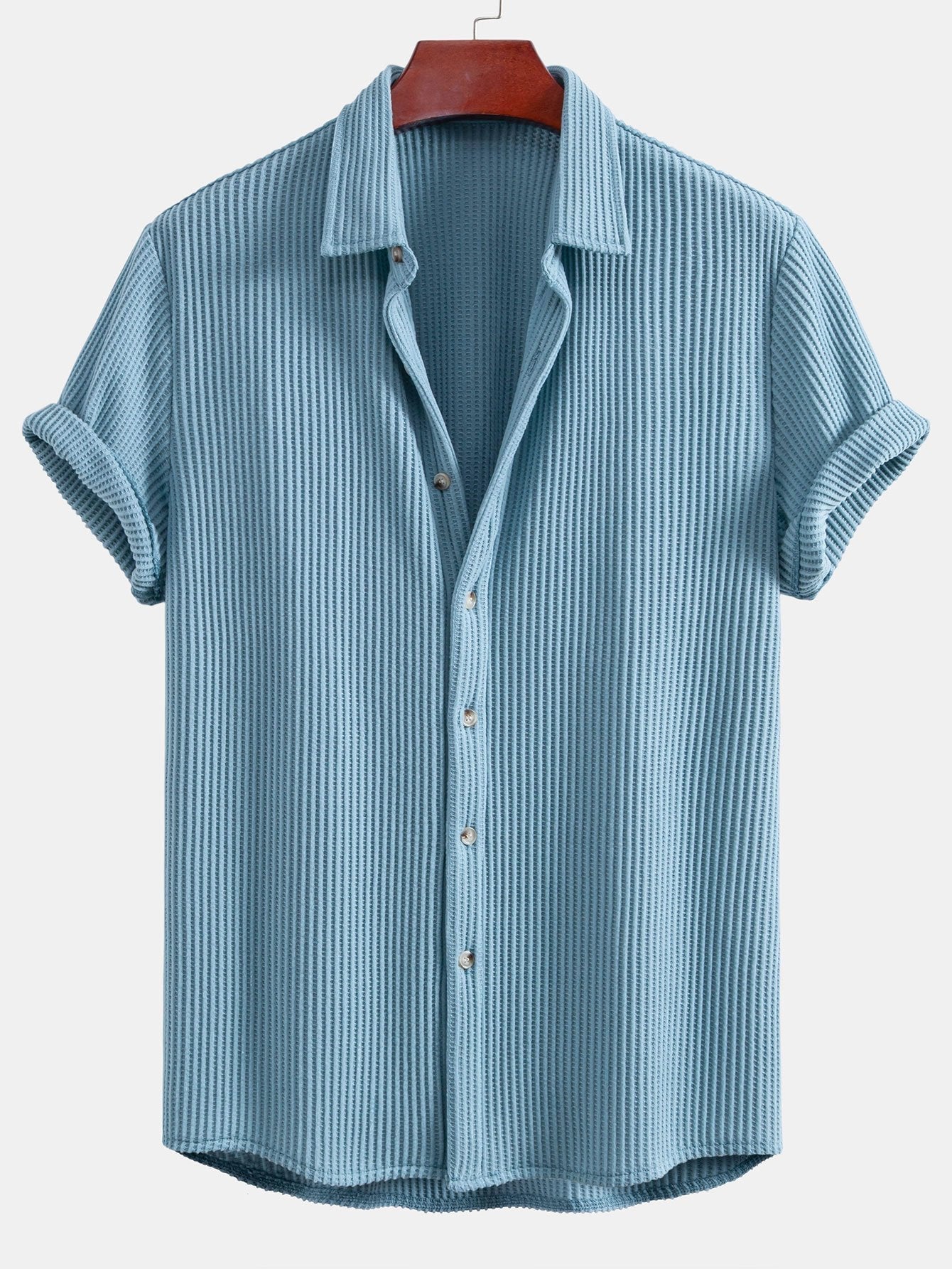 Camisa waffle con botones