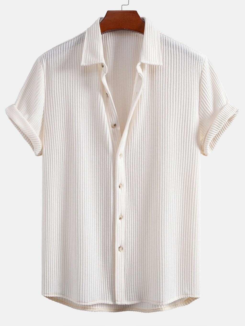 Camisa waffle con botones