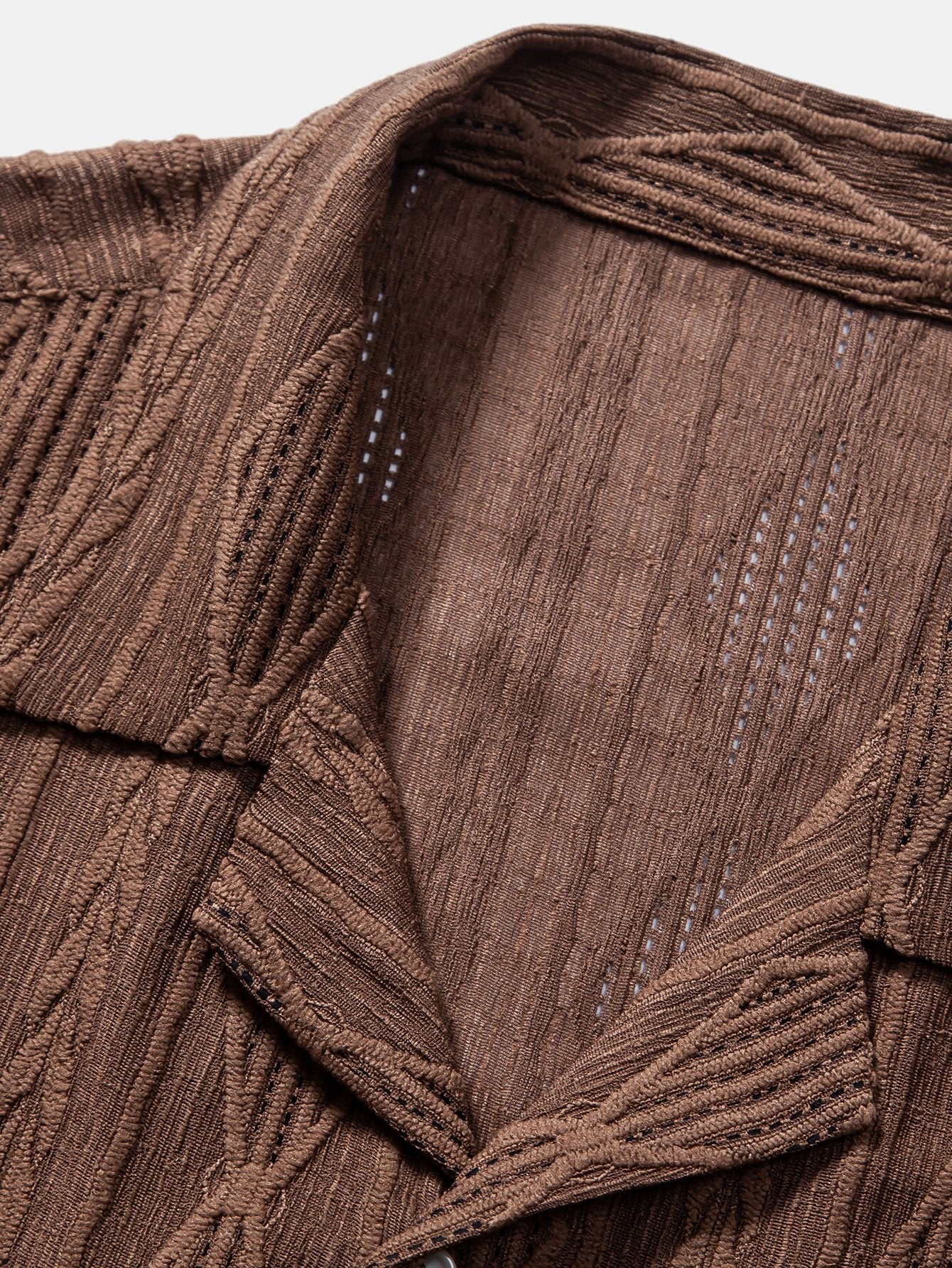 Camisa cubana jacquard geométrica