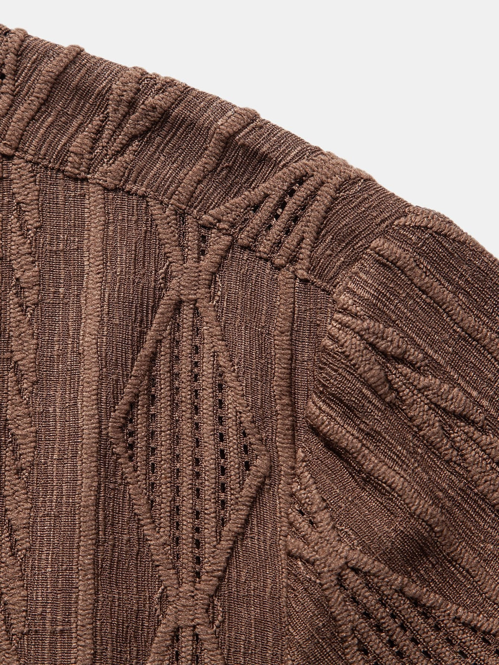 Camisa cubana jacquard geométrica