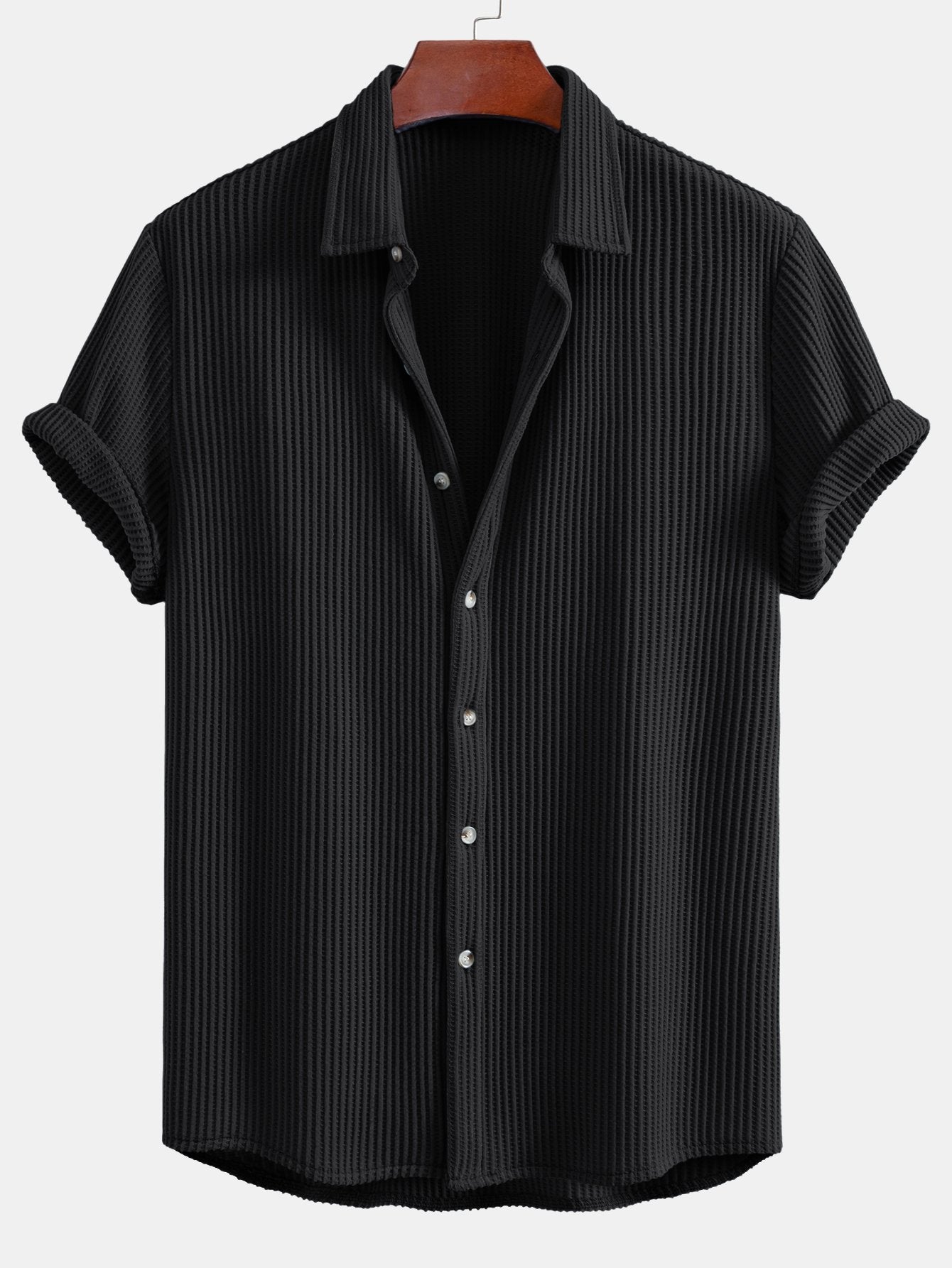 Camisa waffle con botones