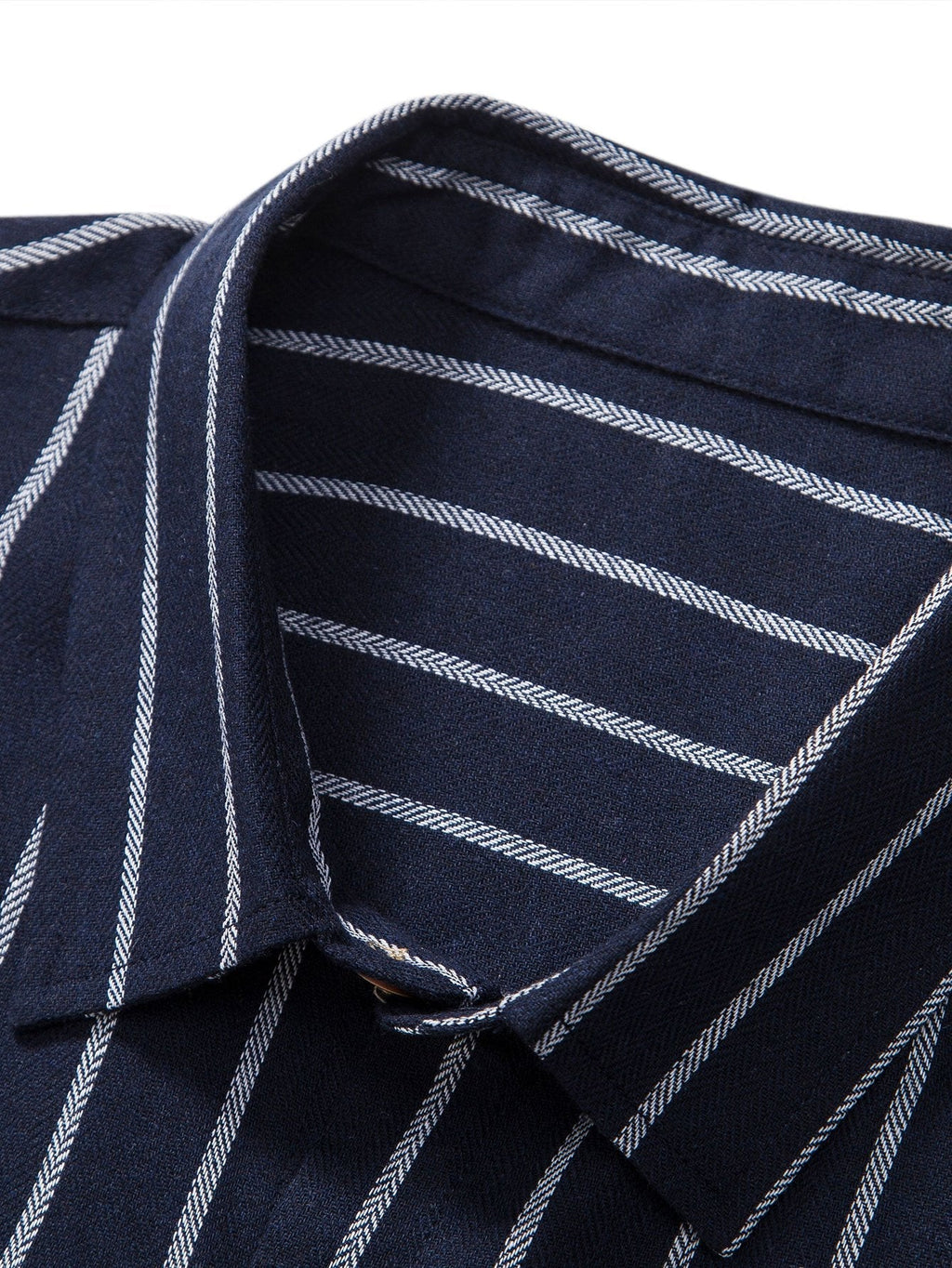 Camisa de rayas con botones en mezcla de algodón