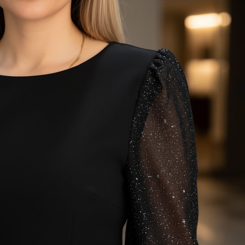 Daniela - Elegante vestido con purpurina